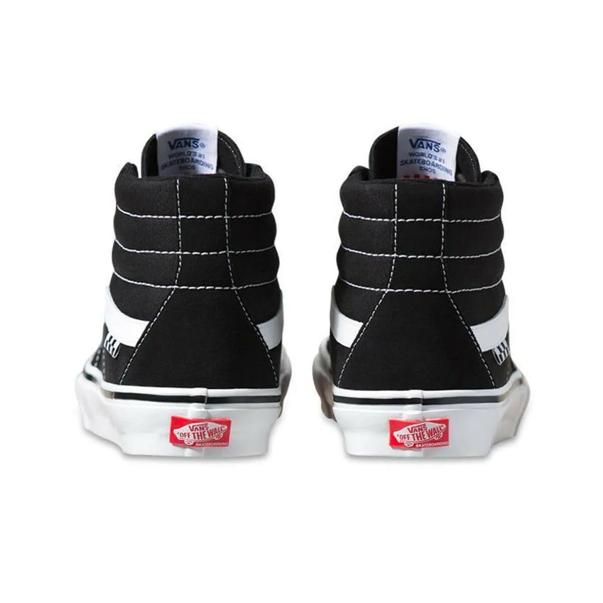 Vans - Skate Sk8 Hi Shoes Black/White Side Support High Speed Ride