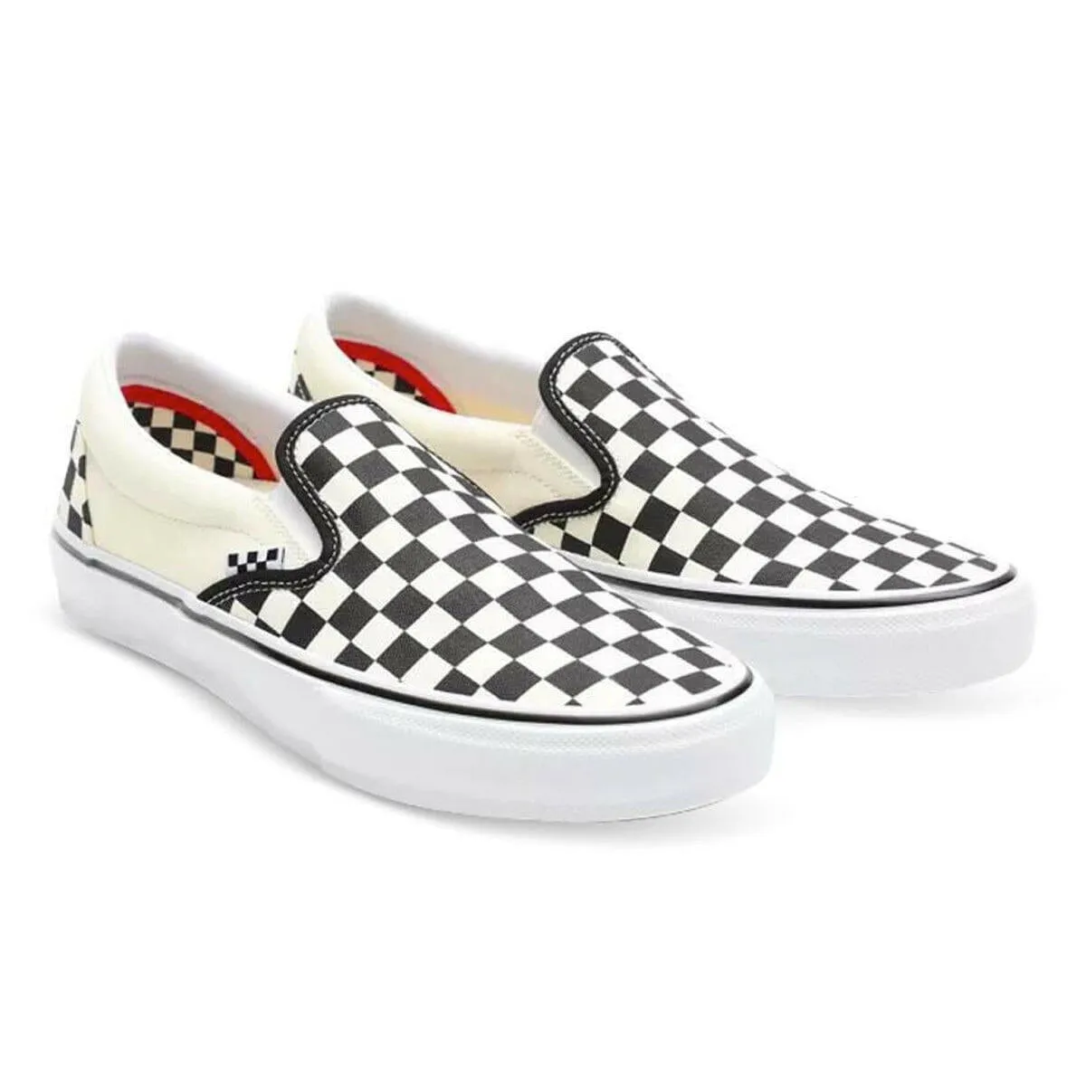 Vans - Skate Slip On Checkerboard Shoes Black/Off White City Stroll
