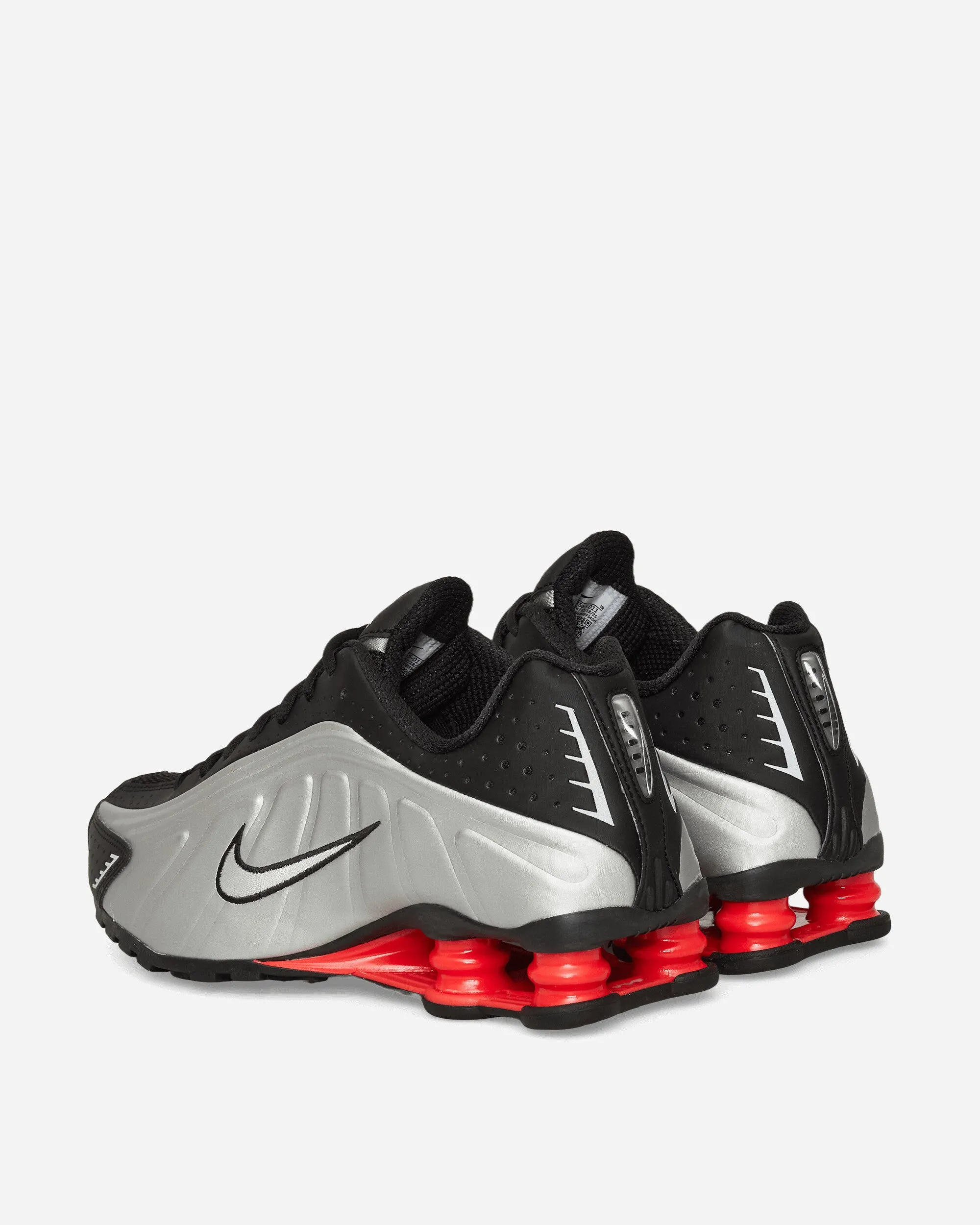 Memory Foam Insert Women's Shox R4 Sneakers Metallic Silver / Black / Light Crimson