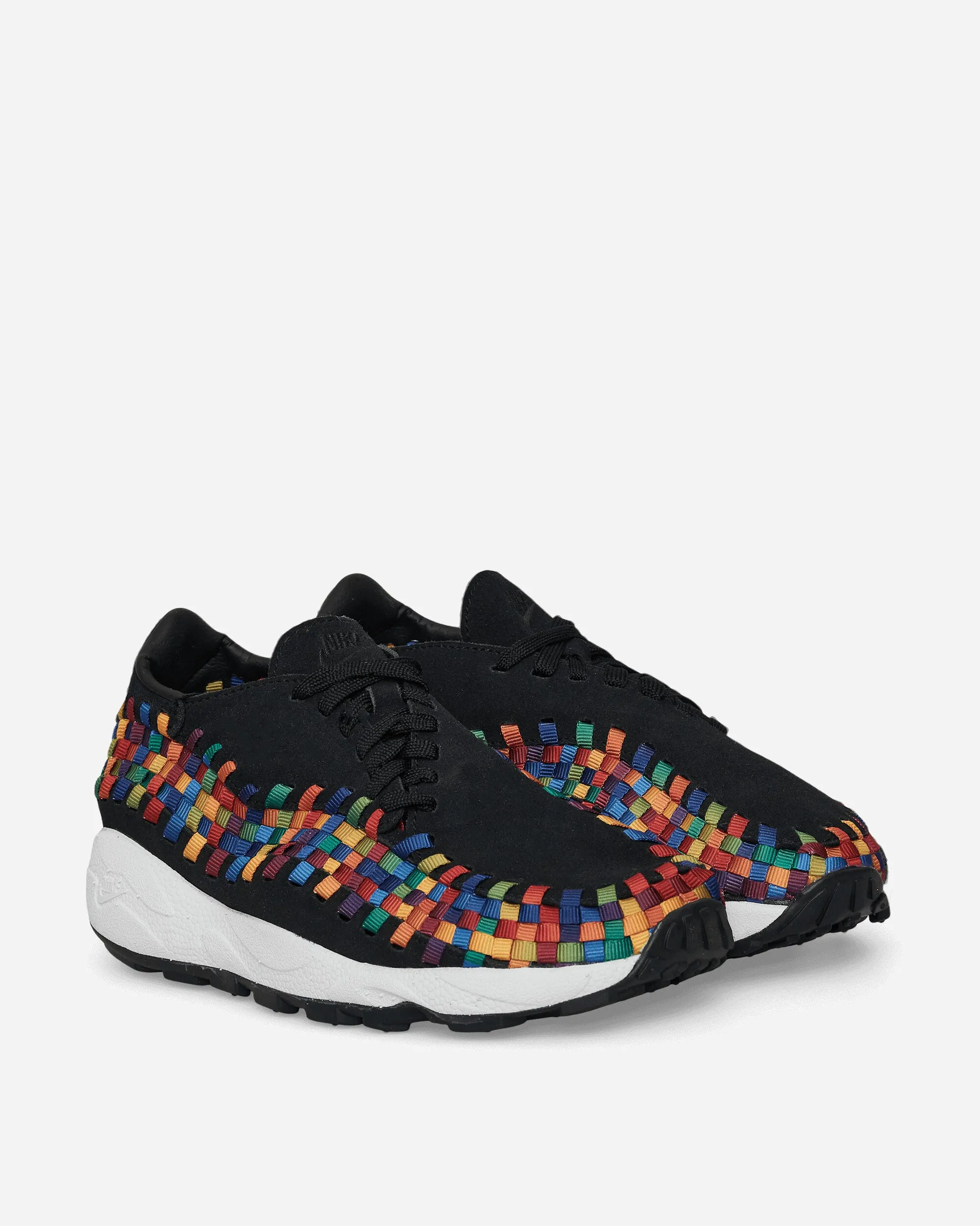 Women's Air Footscape Woven Sneakers Black / Multicolor Running support Extended Heel Counter