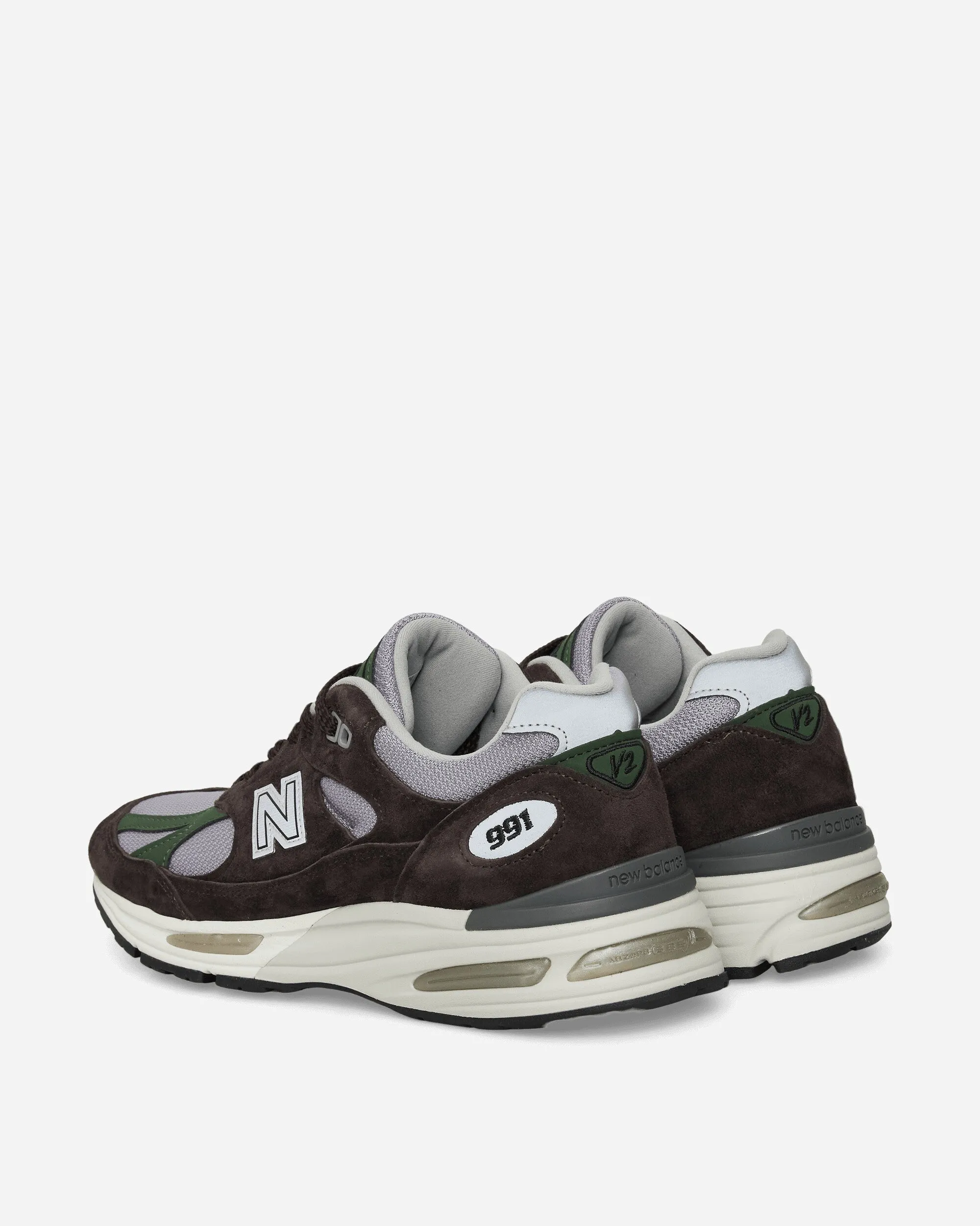 MADE in UK 991v2 Sneakers Licorice / Lavender Grey / Douglas Fir Breathable Airflow Design Dynamic Lacing System