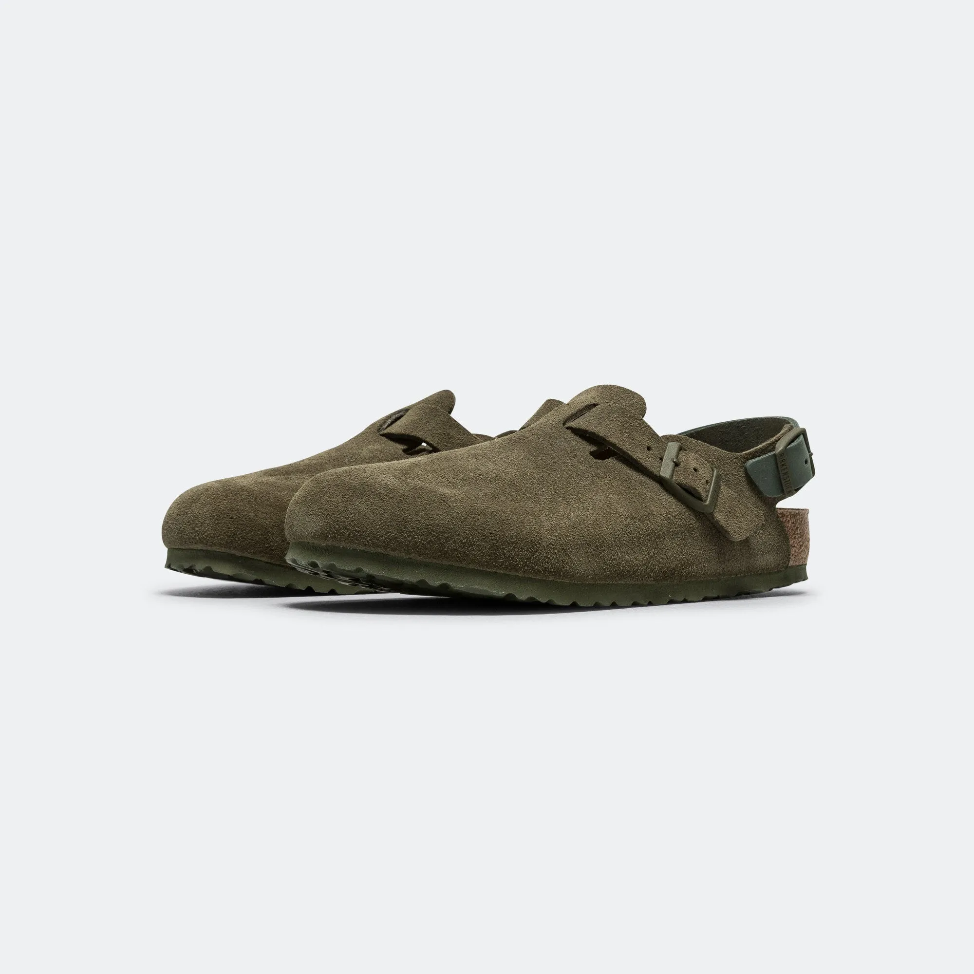 Relaxed Walking Mule Style Tokio - Thyme Suede Leather