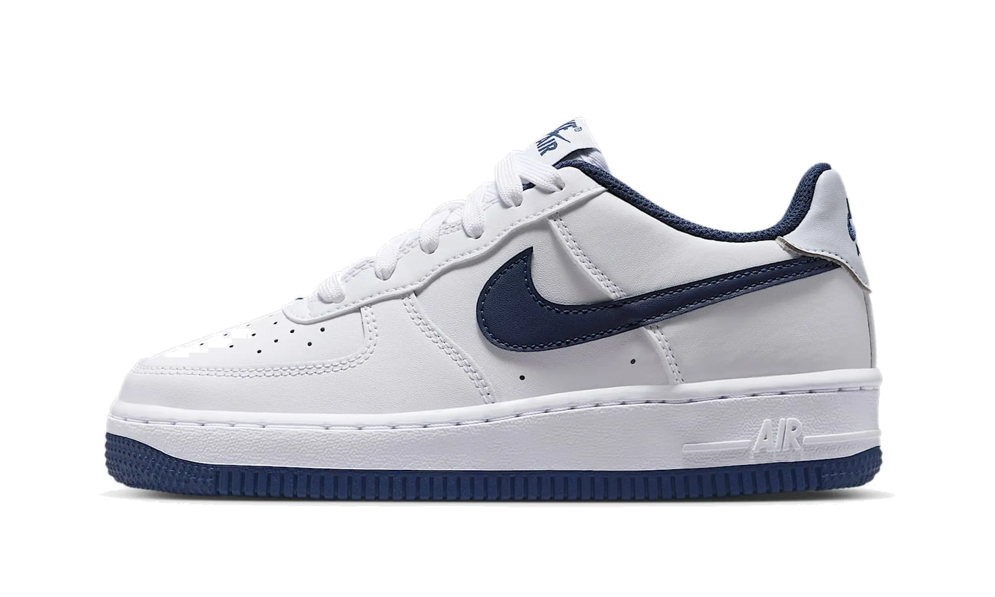 Supportive frame Air Force 1 Low GS "Football Grey / Midnight Navy"