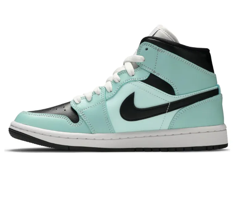 Womens Nike Air Jordan 1 Mid (Aqua Blue Tint) All-Day Stability