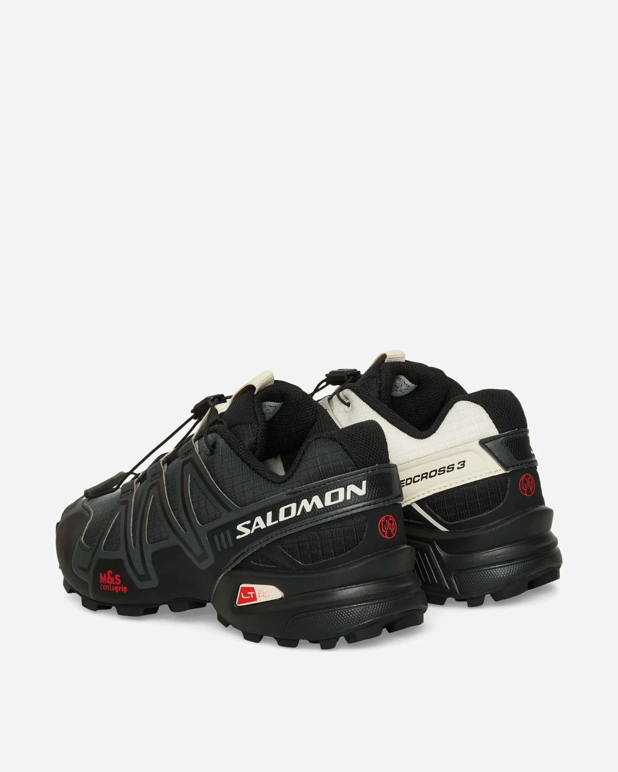 Thermal Regulating Fabric Weightless Cushion Technology Speedcross 3 Dual Aura Sneakers Black / Vanilla Ice / Red