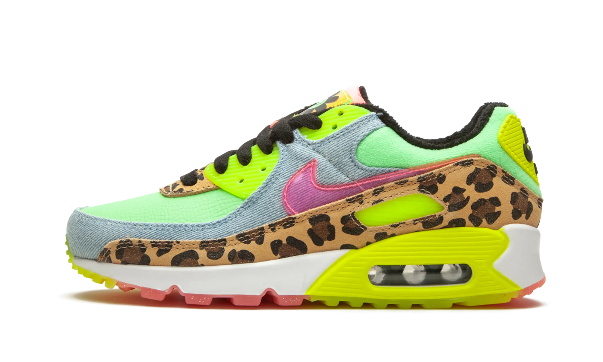 Giant pattern W Air Max 90 LX "Denim Leopard Print"