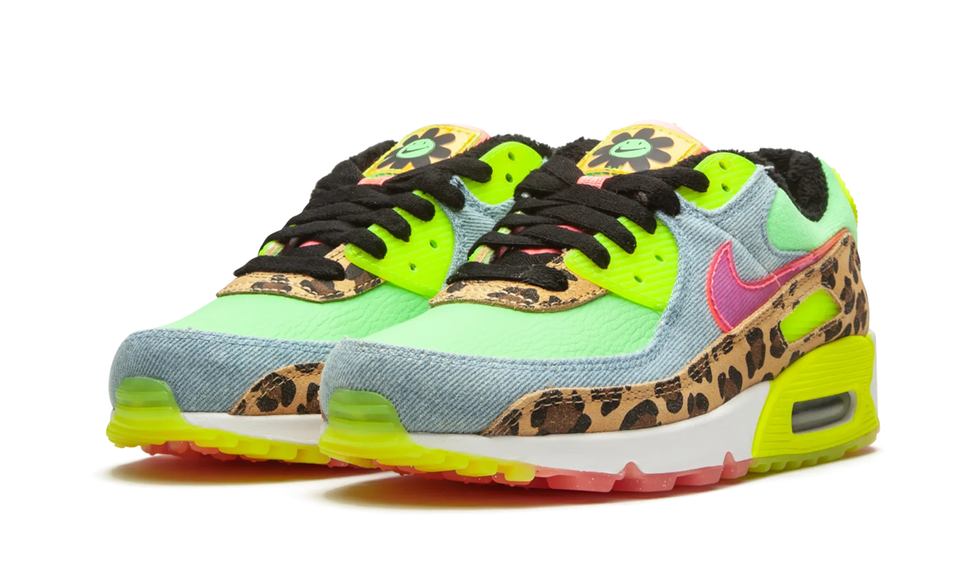TPU - sole shoes W Air Max 90 LX "Denim Leopard Print"