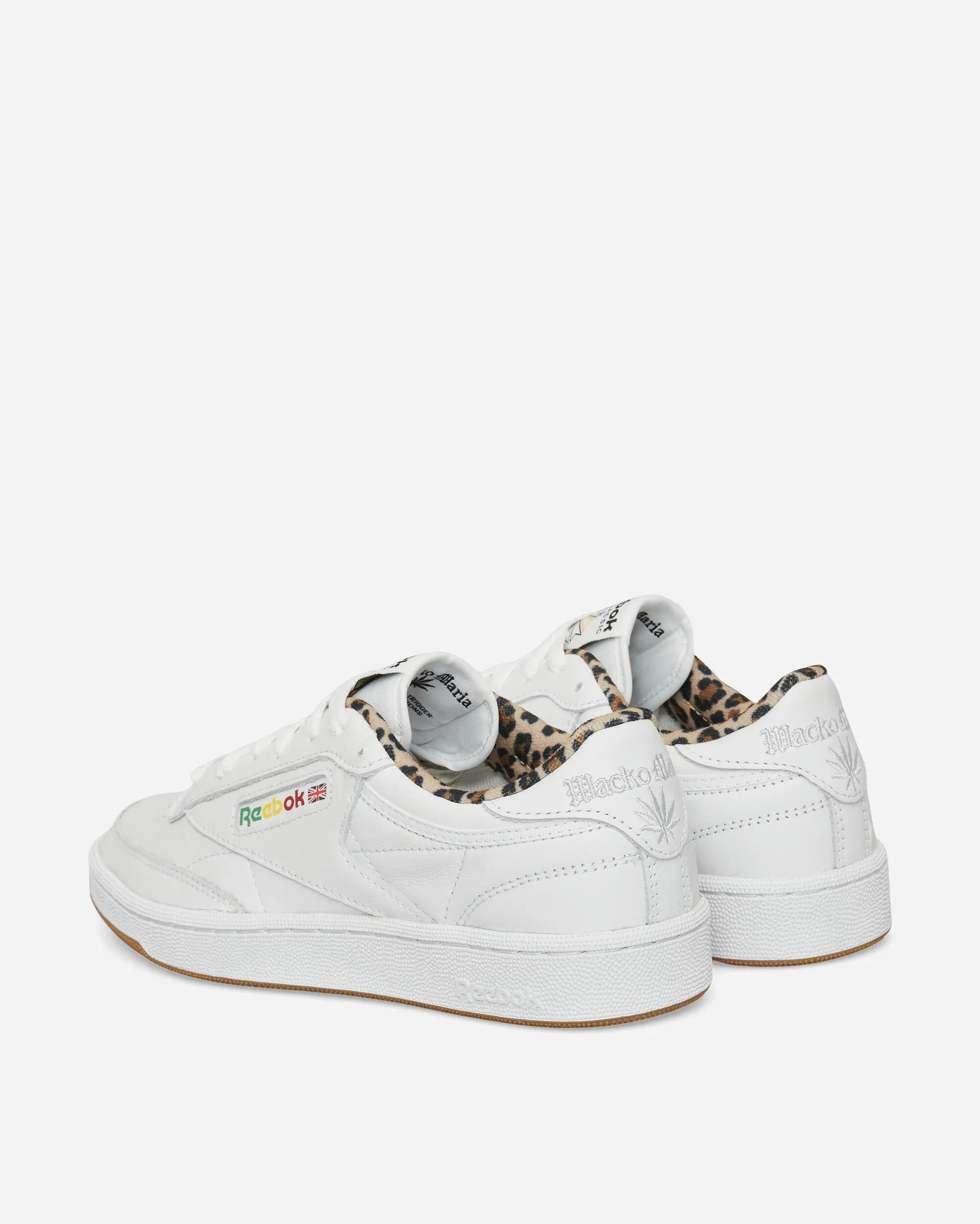 WACKO MARIA Club C 85 Vintage Sneakers White / Leopard Mid Foot