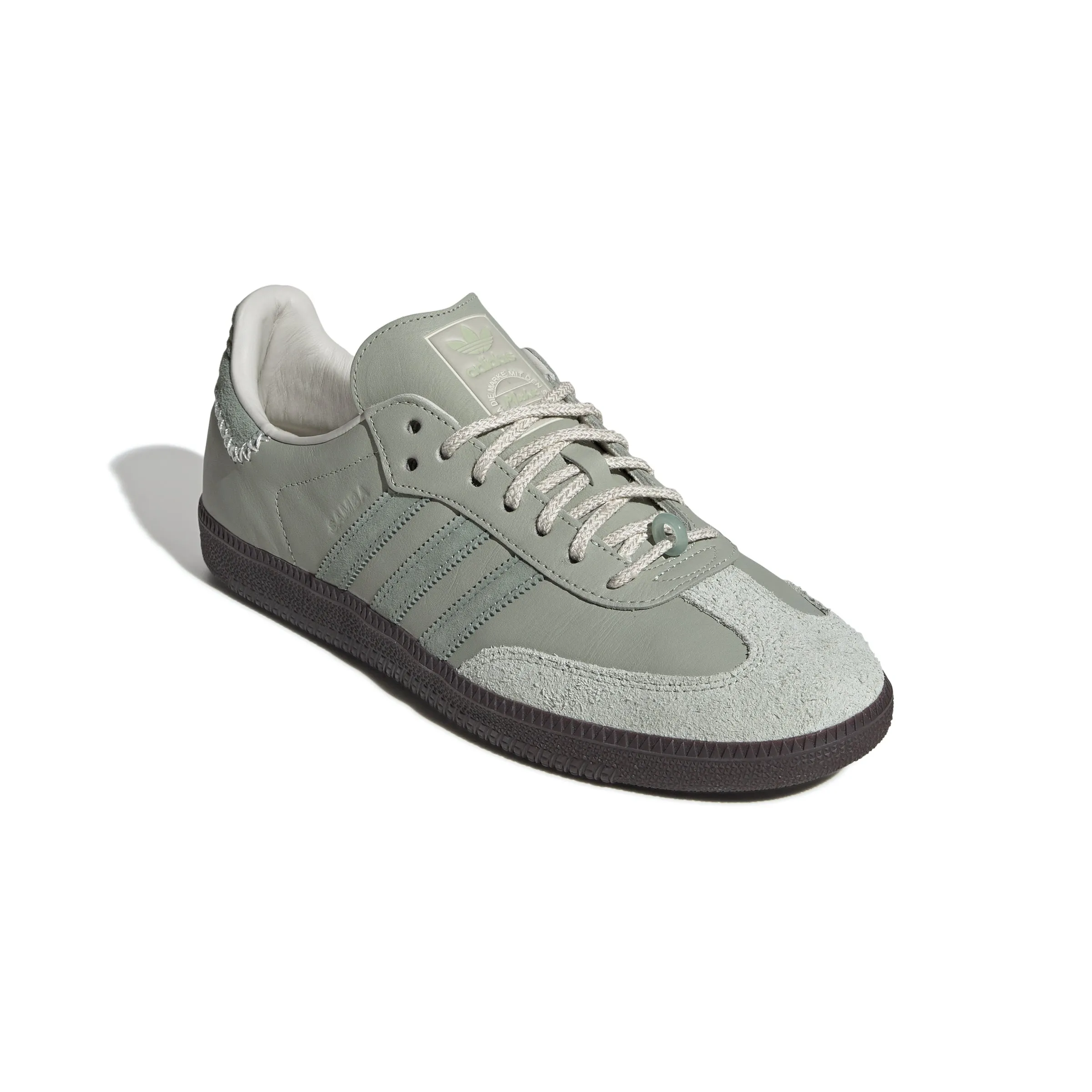 Cone Heel Layered sole   Maha Samba OG 'Silver Green'