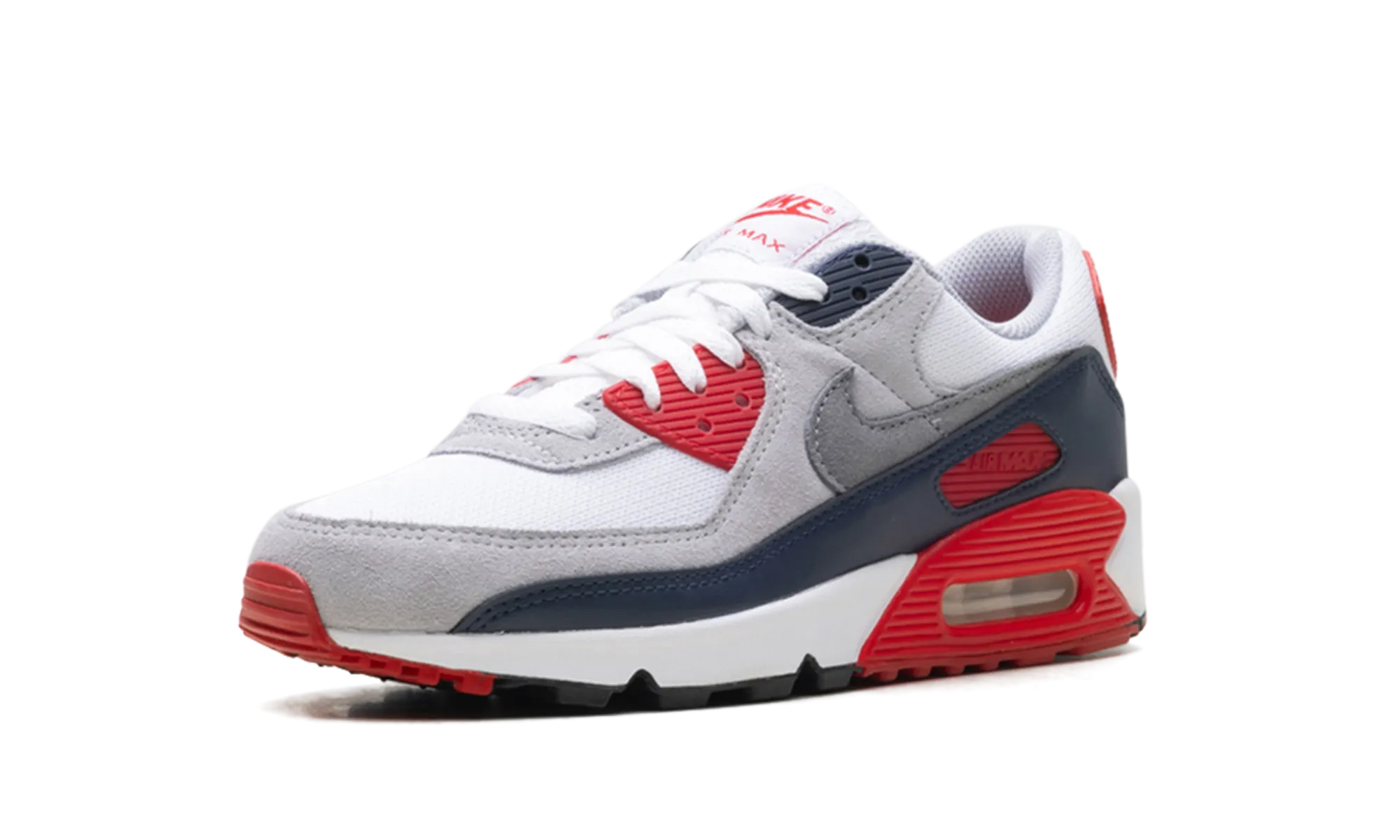 Weatherproof Omni-grip AIR MAX 90 "White/Cool Grey-university Red"
