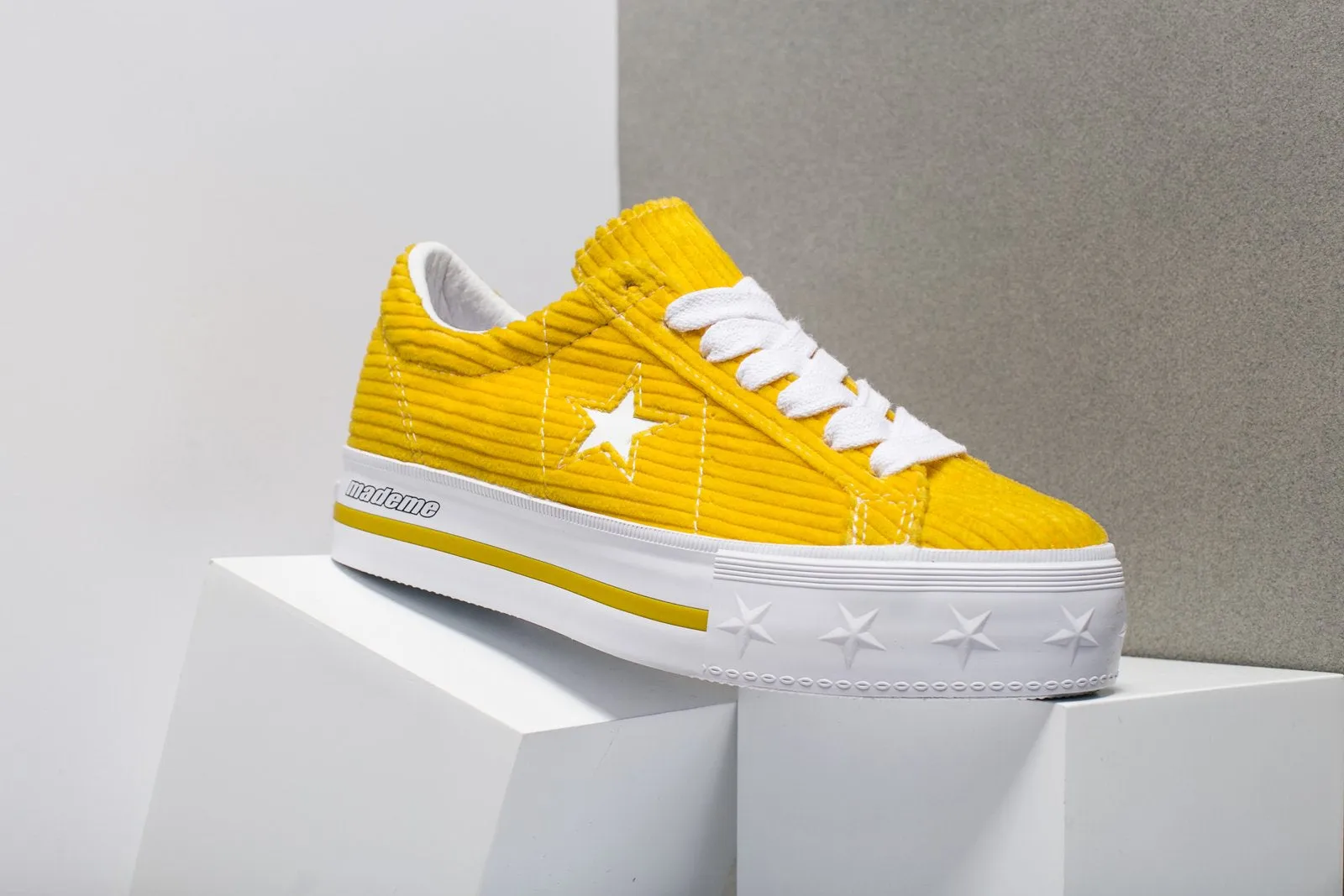 necessary Converse x MadeMe Women's One Star Platform Ox Low Top 'Vibrant Yellow'