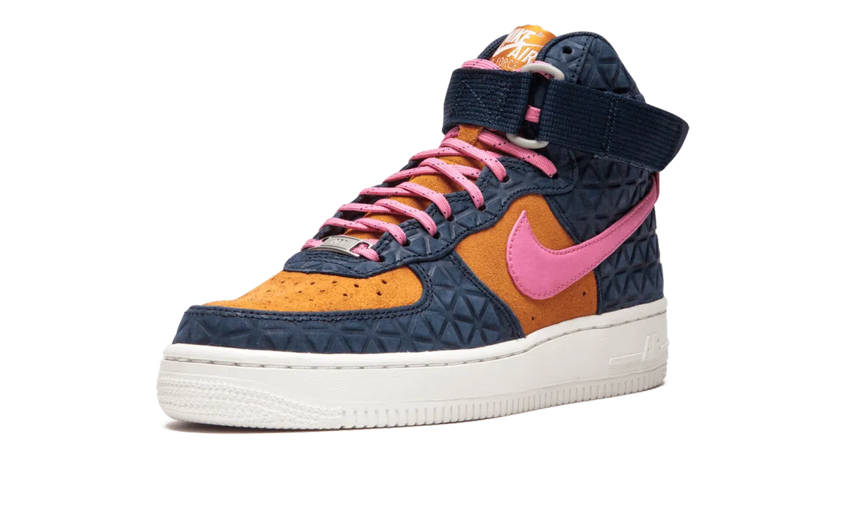 Relaxed shock absorption Odor Control Tech AIR FORCE 1 HI PRM SUEDE WMNS "Dynamic Pink"