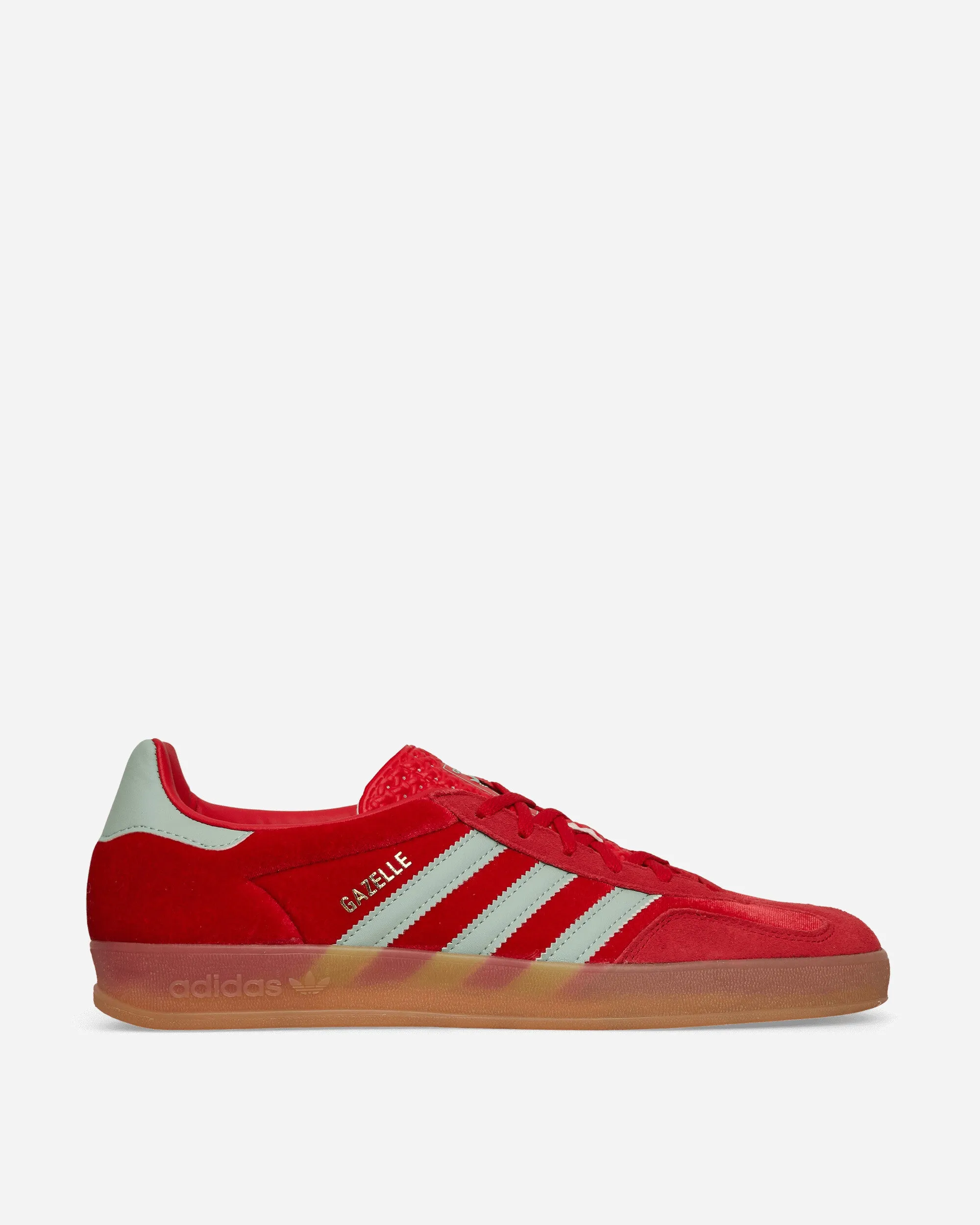 Women's Gazelle Indoor Sneakers Better Scarlet / Hazy Green Modern Fit Layered sole