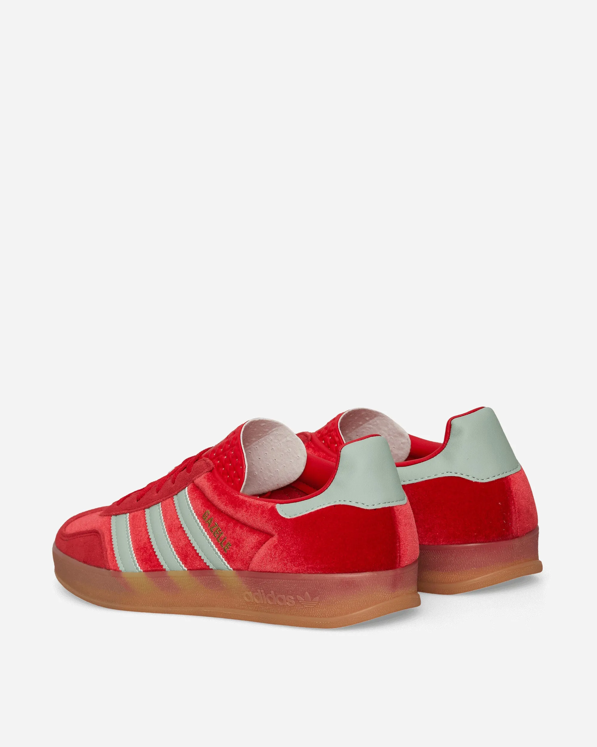 Women's Gazelle Indoor Sneakers Better Scarlet / Hazy Green Lightweight Material