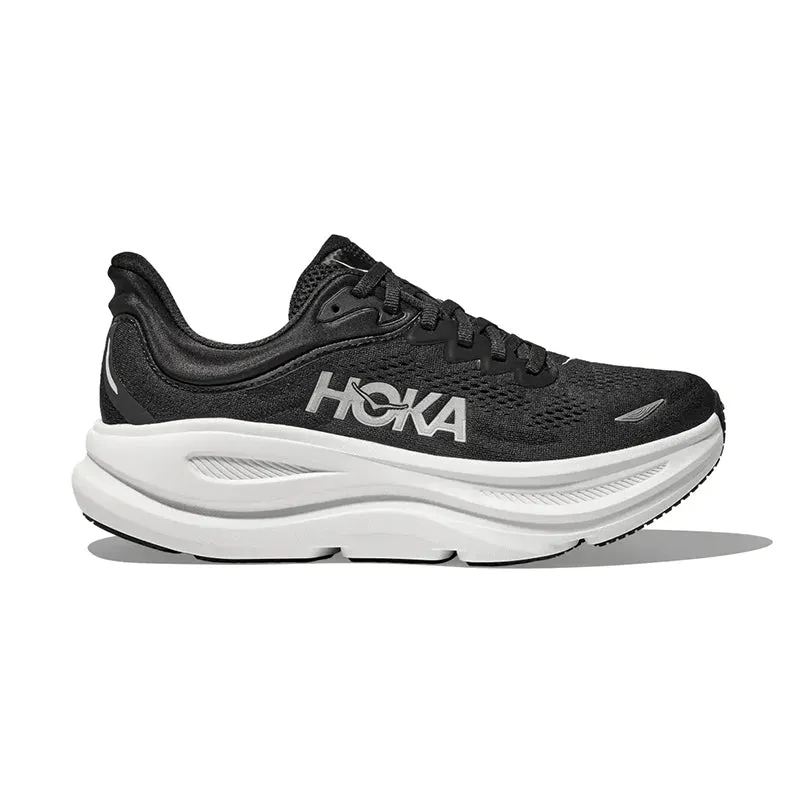 Waterproof Shoes running shoes for trail races Women's Bondi 9 (WIDE) Black/White