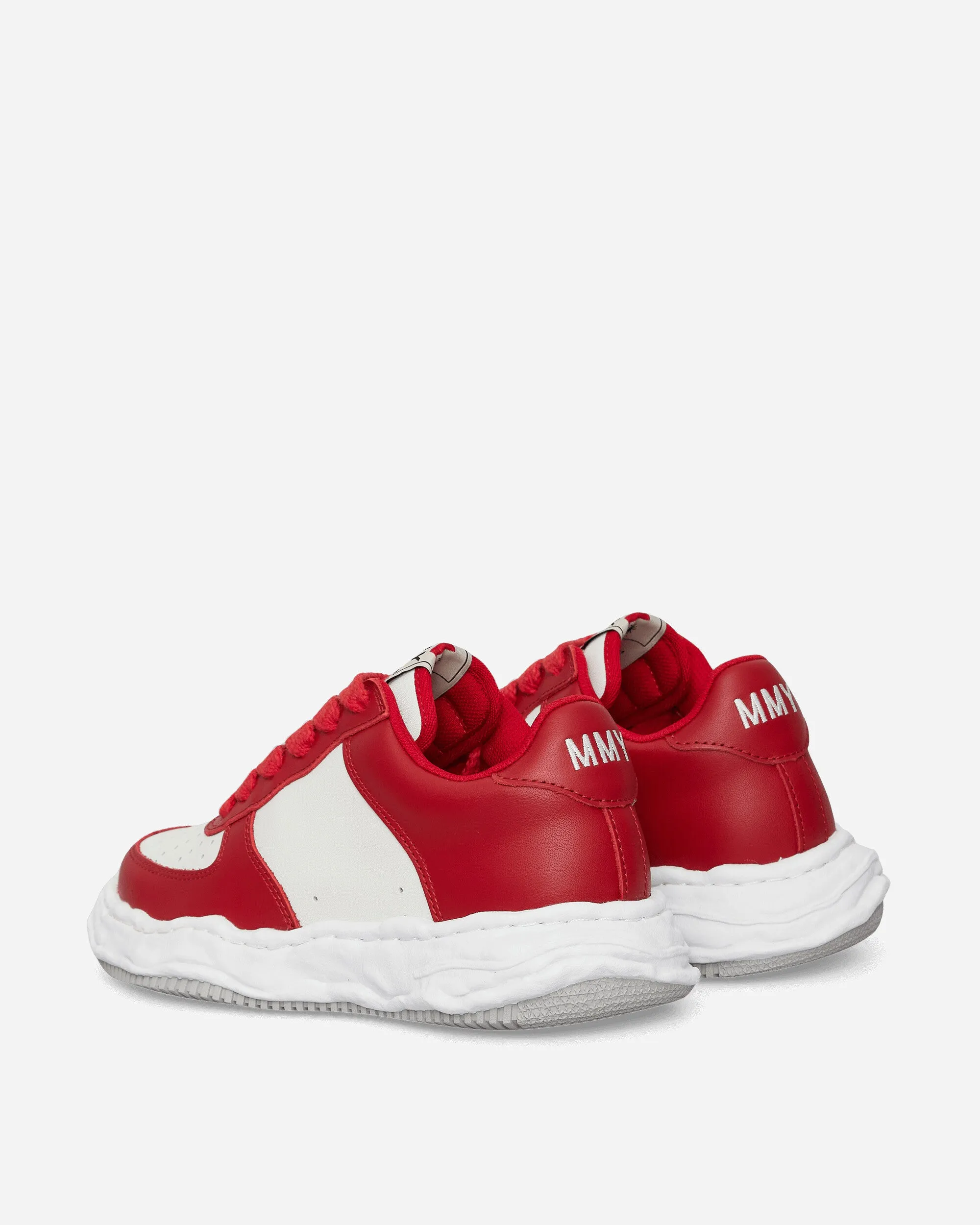 flex design Wayne OG Sole Cow Leather Low Sneakers Red / White
