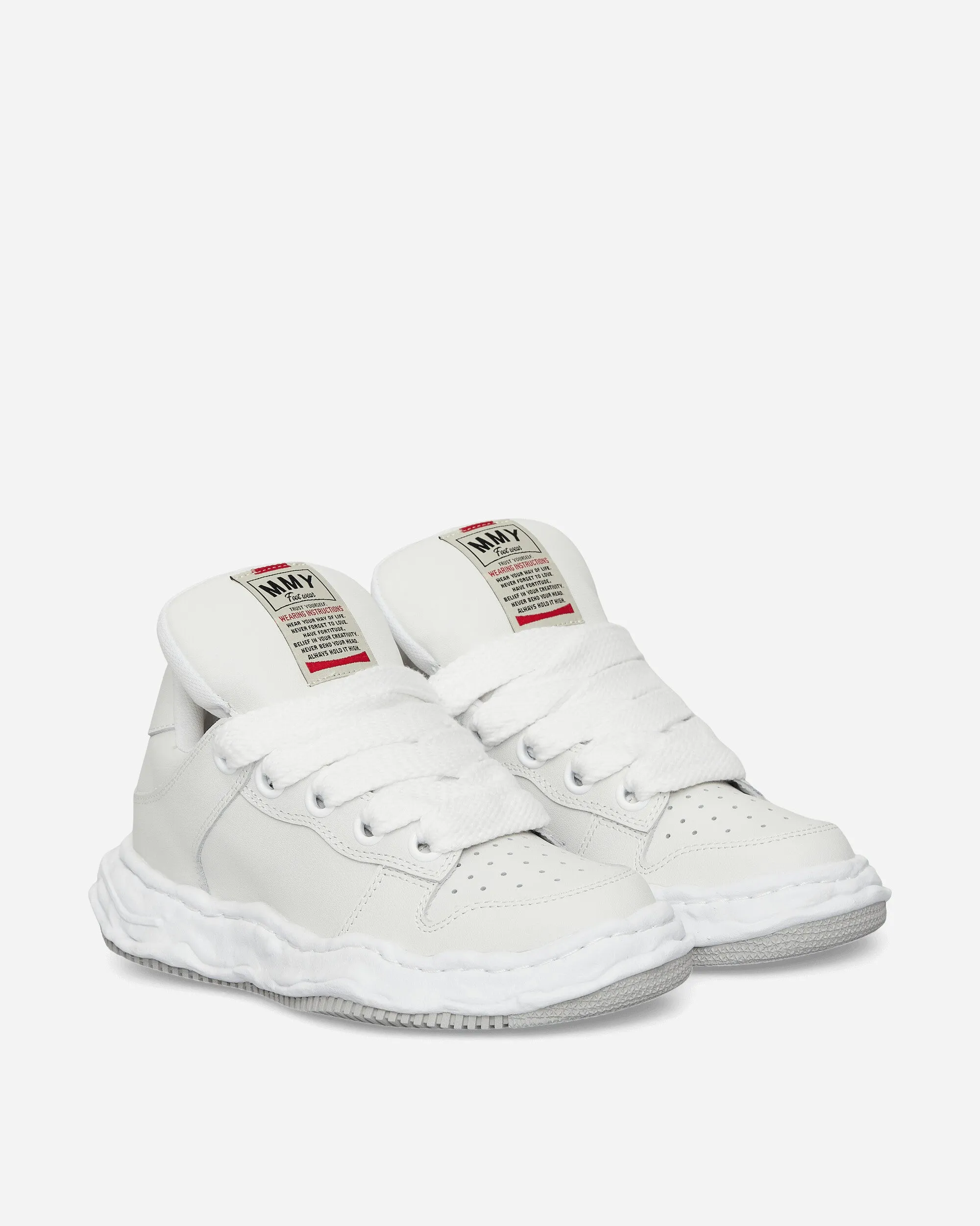 Fashion Base Wayne Puffer OG Sole Leather Low Sneakers White