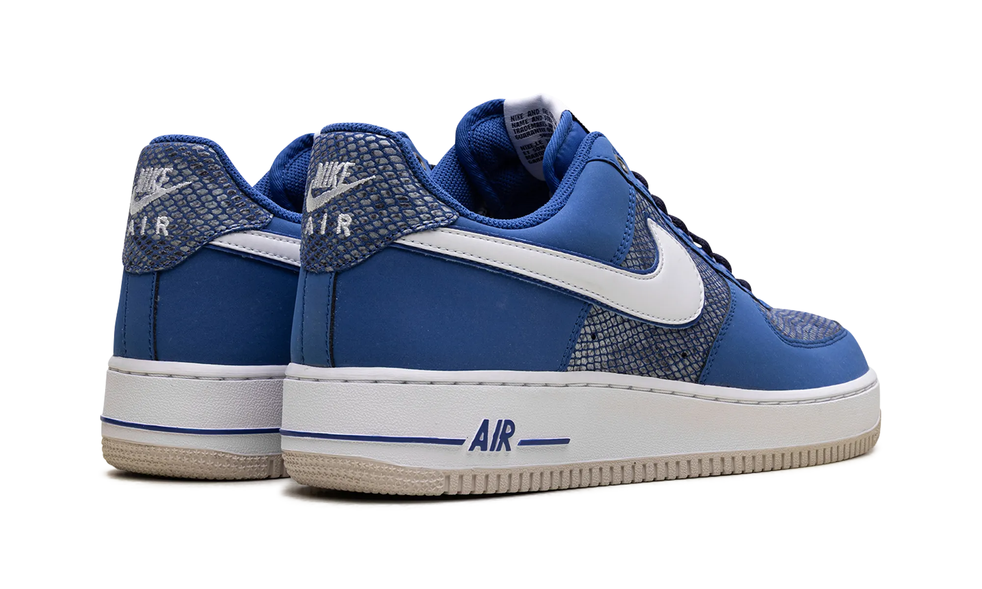 Padded shock absorption Air Force 1 "Snake Skin Blue"