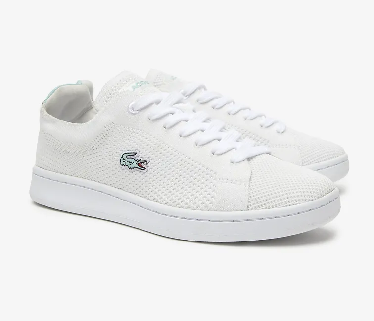 Women's Lacoste Carnaby Piquee 123 (White/Turquoise) Motion Boost Durable Bottom