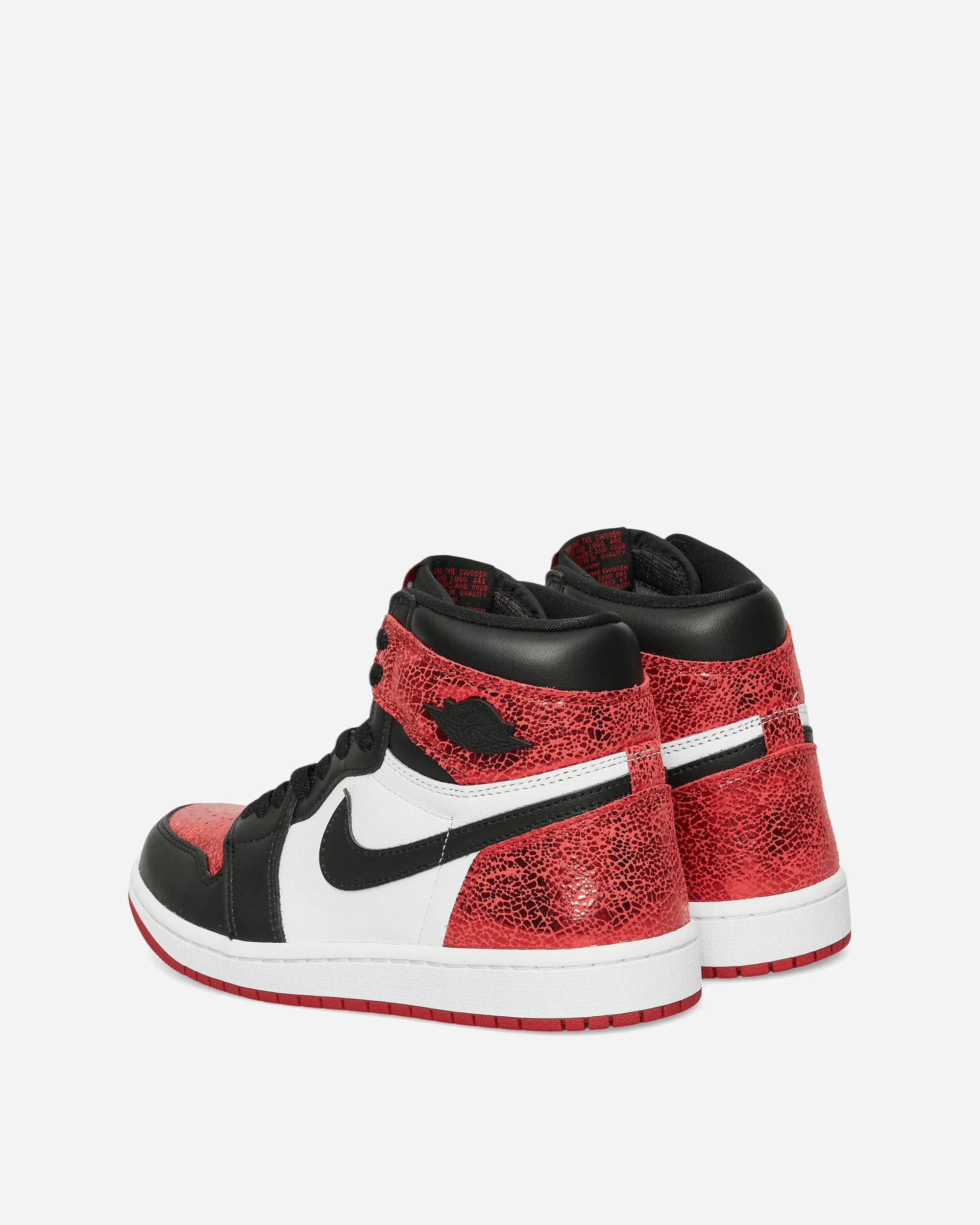 Women's Air Jordan 1 Retro High OG Sneakers Ruby Extended Heel Counter