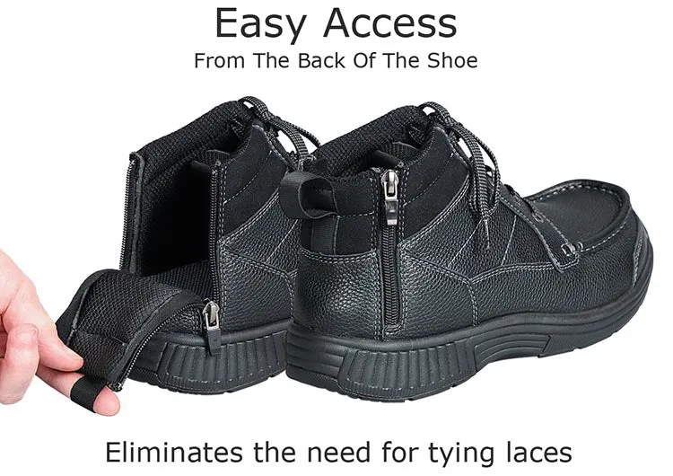 Orthofeet Ranger Zip - Black Seamless Comfort Comfort Seeker Durable Shell All Day Wear