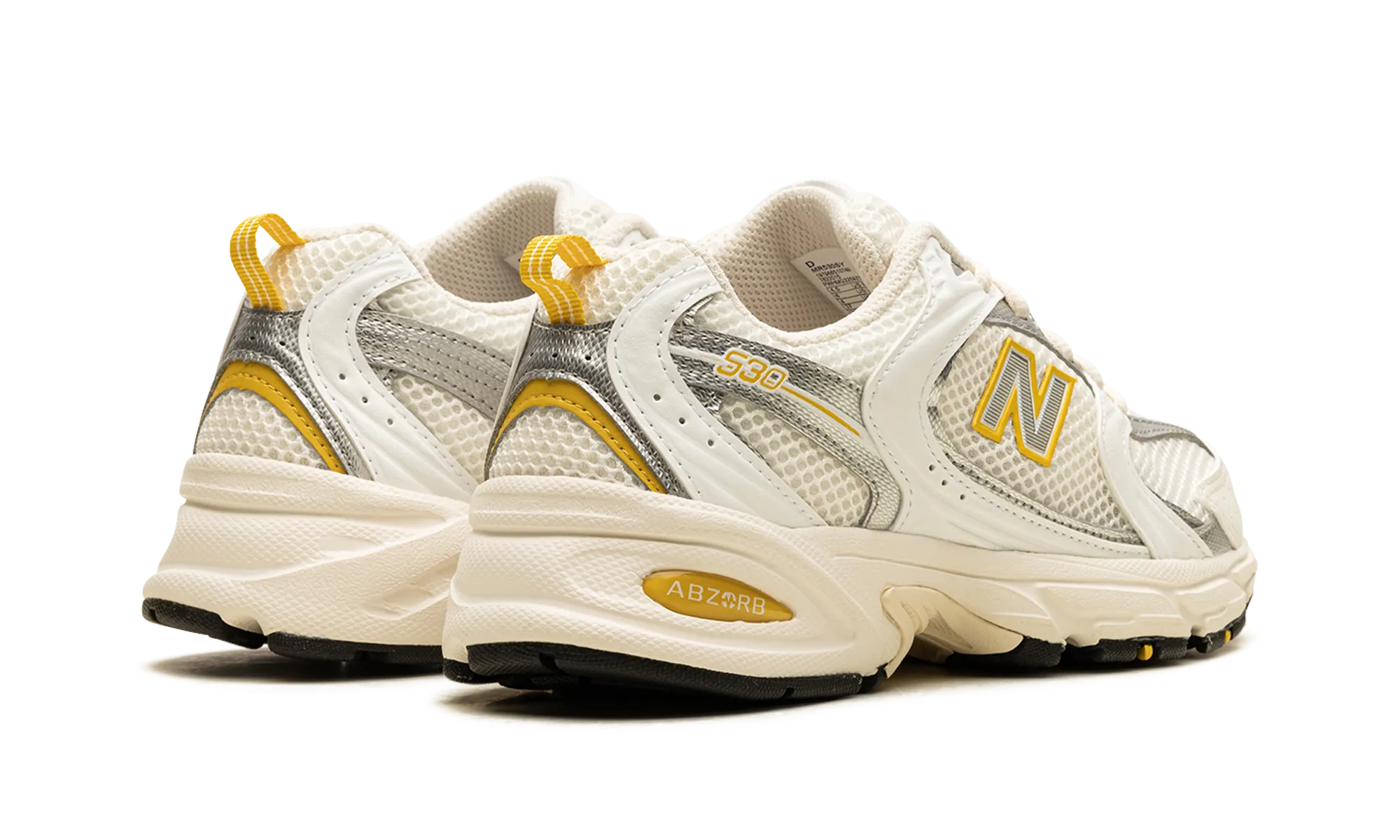 530 "Sea Salt / White / Ginger Lemon / Silver Metallic" outdoor - friendly running shoes speed drills