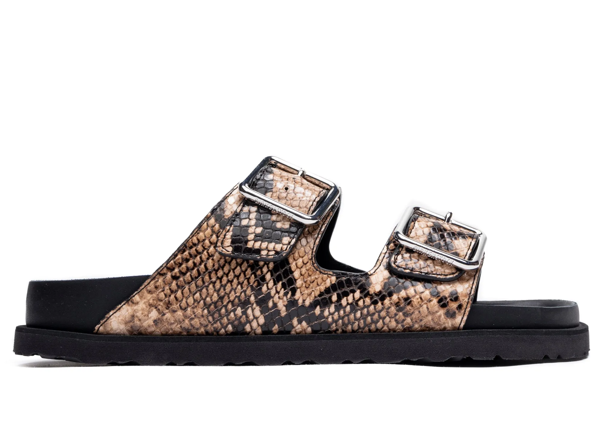 Posture aid High Top Birkenstock Arizona Lined 1774 in Natural Snake Brown