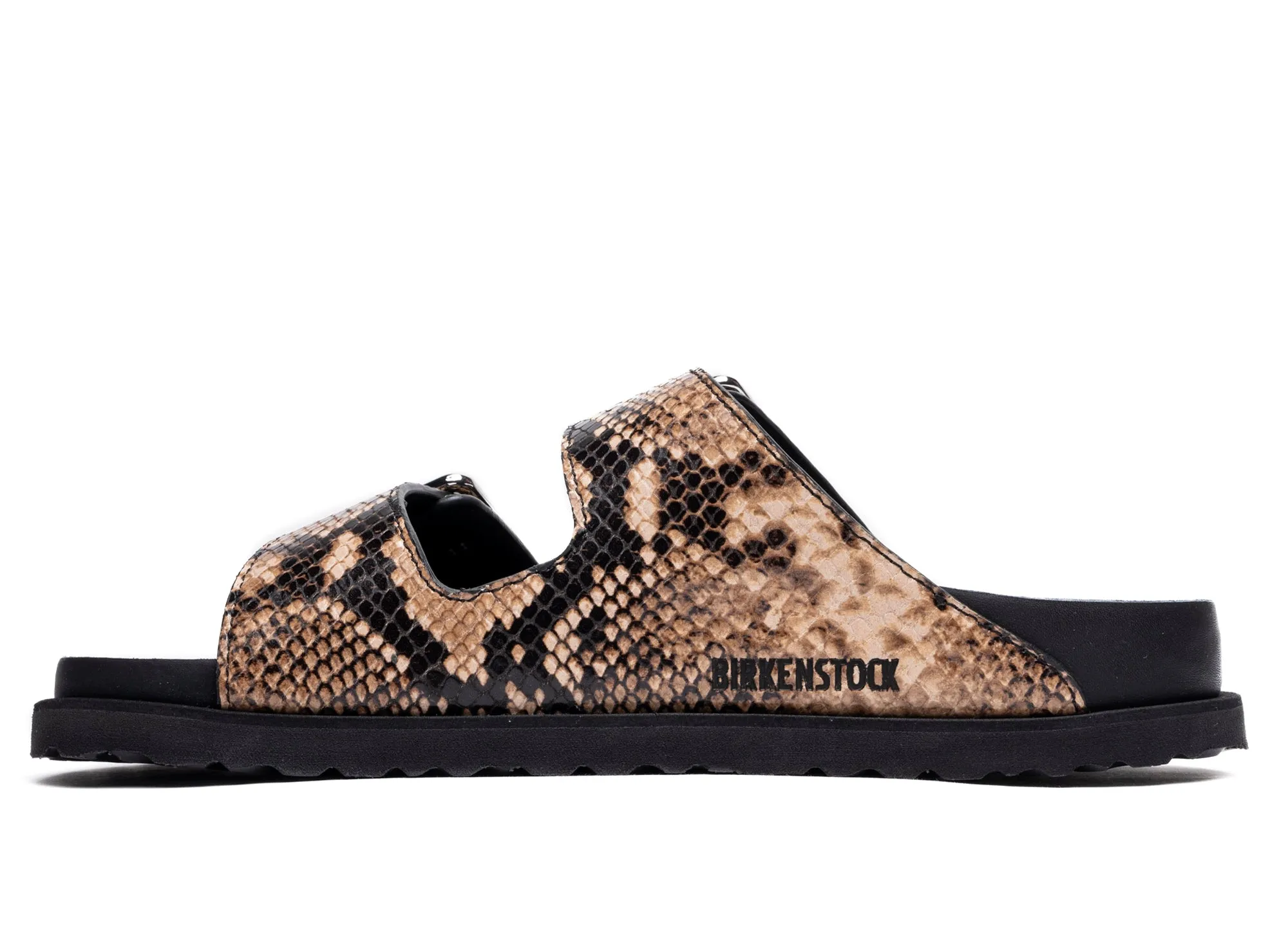 warm glow Durable Build Hiking Trails Birkenstock Arizona Lined 1774 in Natural Snake Brown
