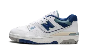 550 "White Blue Groove" running in a lagoon area shoes running during a windy day