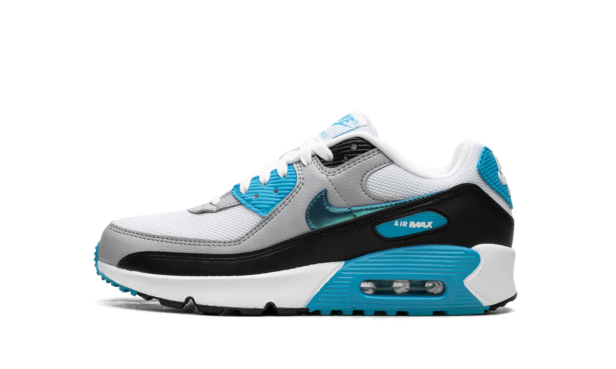 heel - cup - feature shoes Air Max 90 GS "Blue Lightning Metallic"