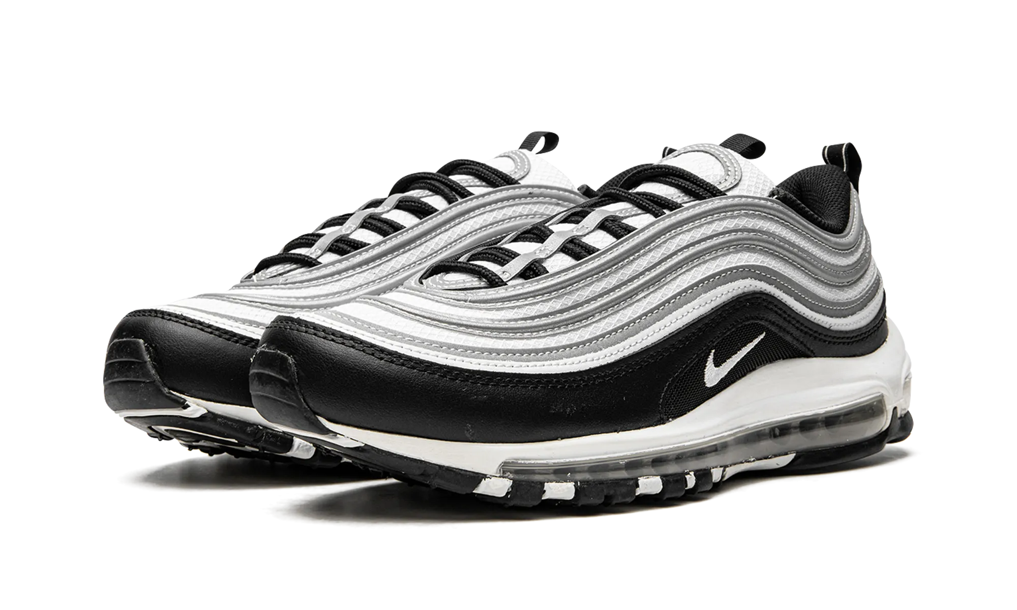 Air Max 97 "White / Black / Silver" military - style shoes customized shoes