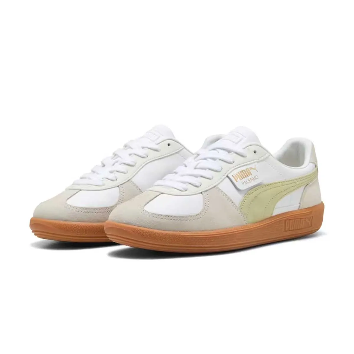 lightweight user honest Palermo Leather 'Puma White Pistachio Green'