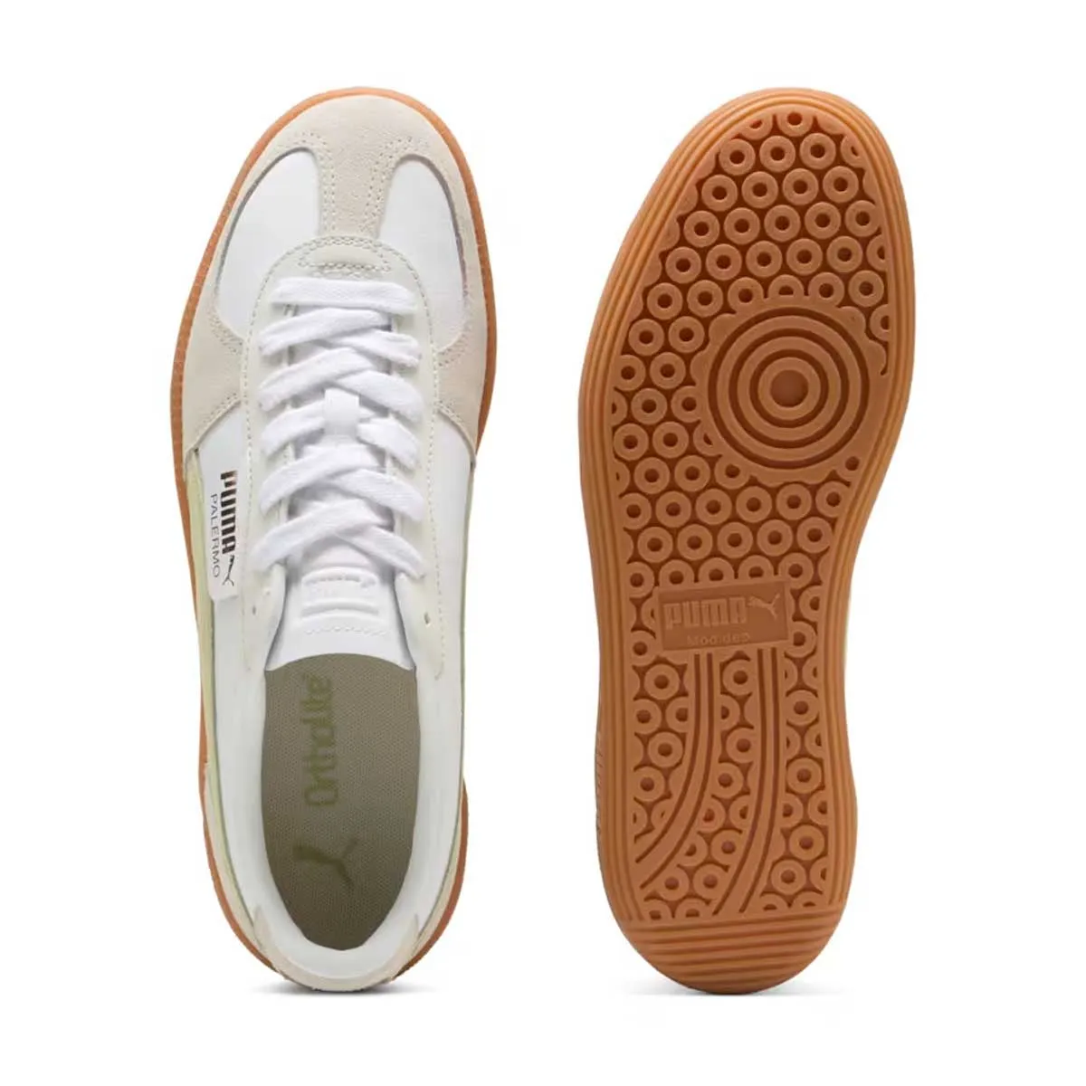Palermo Leather 'Puma White Pistachio Green' most stylish Sports Wear