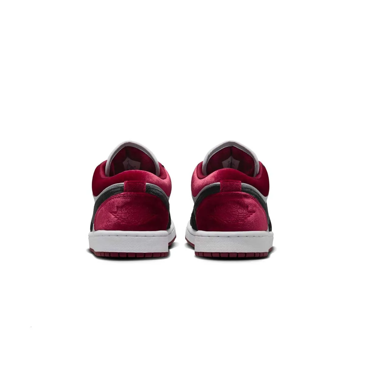 Wmns Air Jordan 1 Low SE 'Velvet Black Toe' Striped Built-In Support