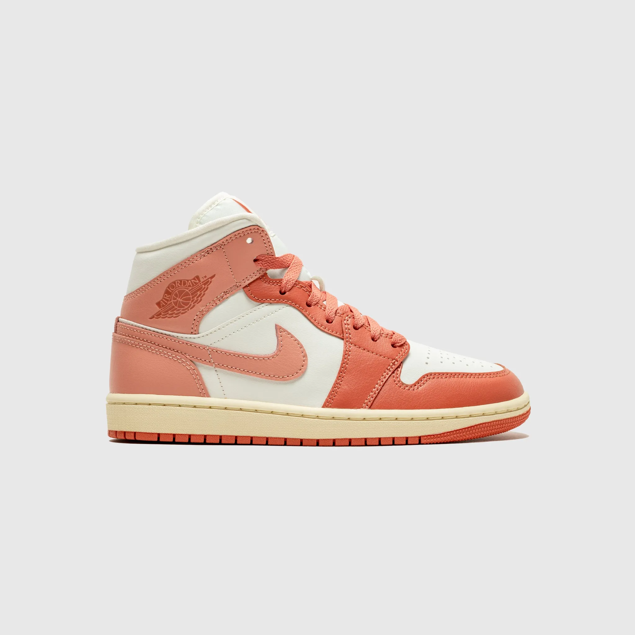 Microfiber Lining Tech WMNS AIR JORDAN 1 MID "LIGHT MADDER ROOT"