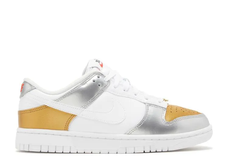 Wmns Dunk Low SE 'Silver Gold Metallic' 2022 SKU DH4403 700 - Authentic - New in Box Forest Path
