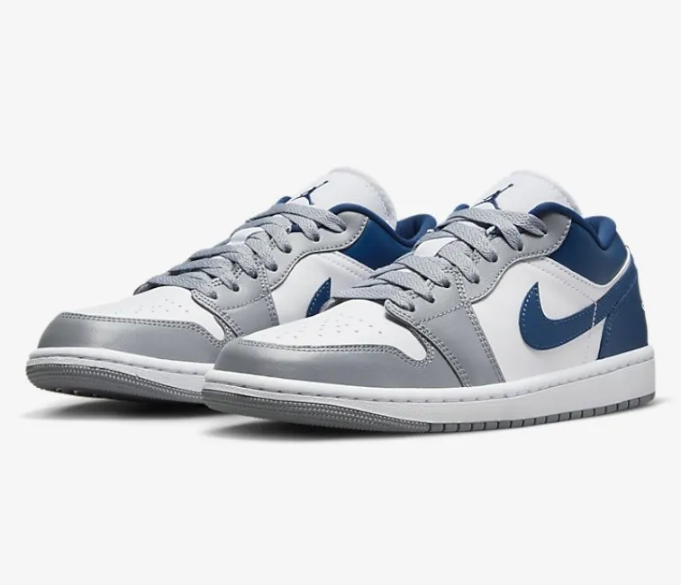 Ultra Responsive Natural Step Women's Air Jordan 1 Low (Stealth Grey/French Blue)
