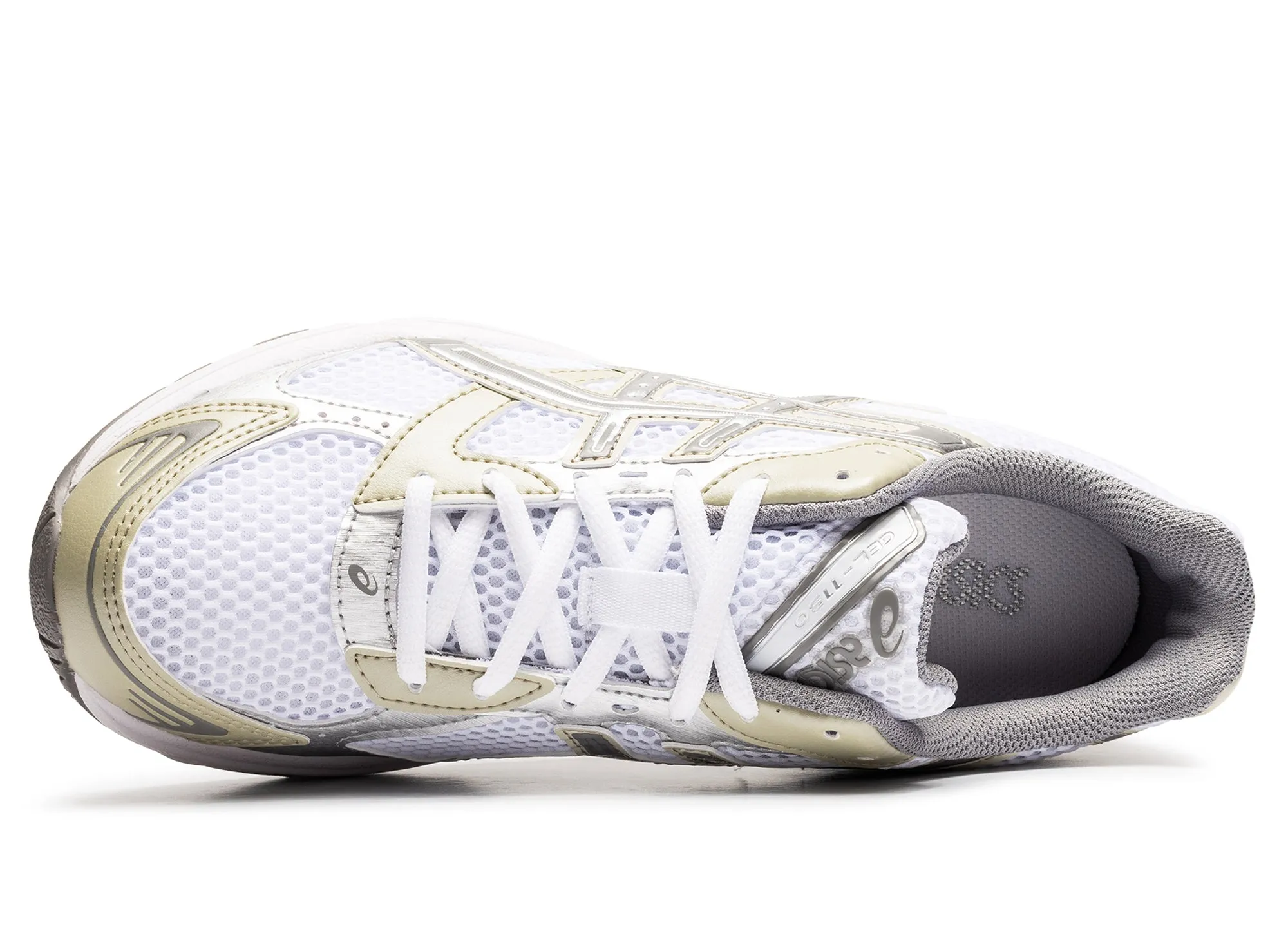 Women's Asics Gel-1130 'White / Dried Leaf Green' All-Weather Performance print - style
