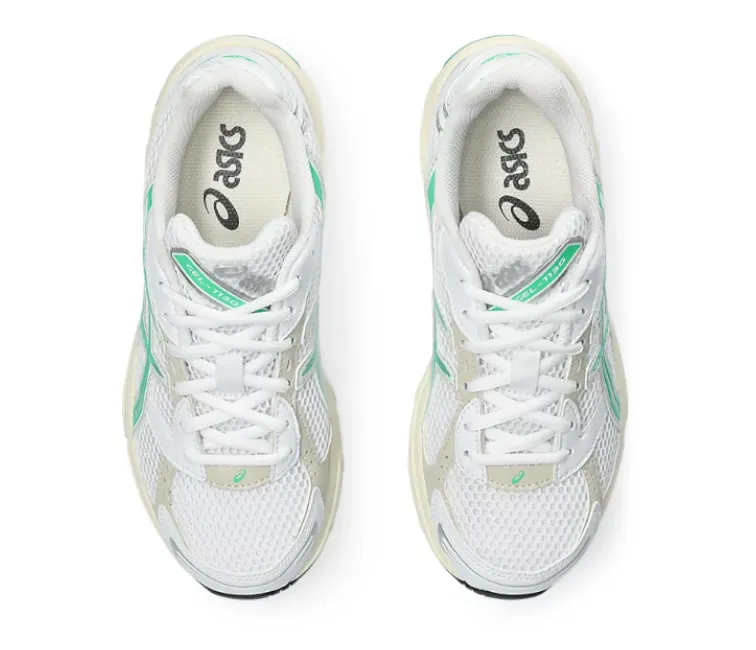 Oversized Tongue Contoured Footbed Support Women's Asics Gel-1130 (White/Malachite Green)