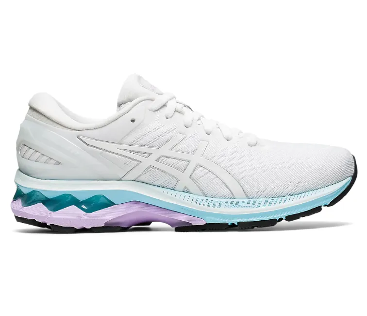 Women's Asics Gel-Kayano 27 (White/Pure Silver) Comfort Linings