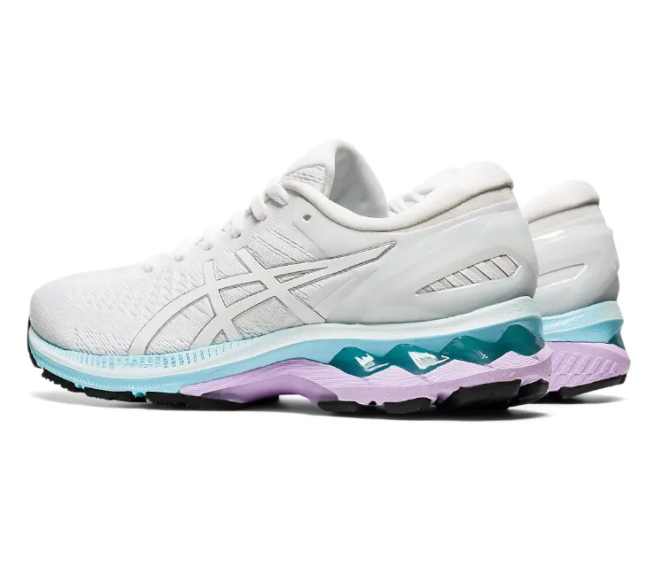 Lightweight Cushioned Sole All-weather breathability Women's Asics Gel-Kayano 27 (White/Pure Silver)