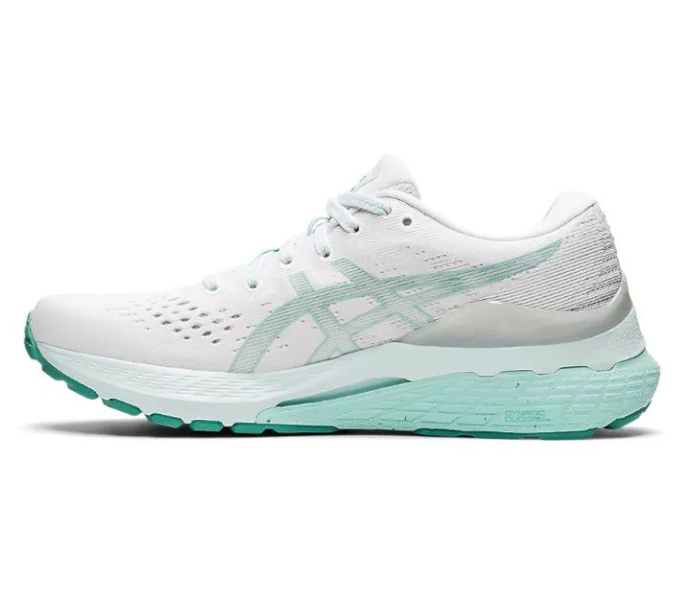 Women's Asics Gel Kayano 28 (White/Mint) Heel Cushioning