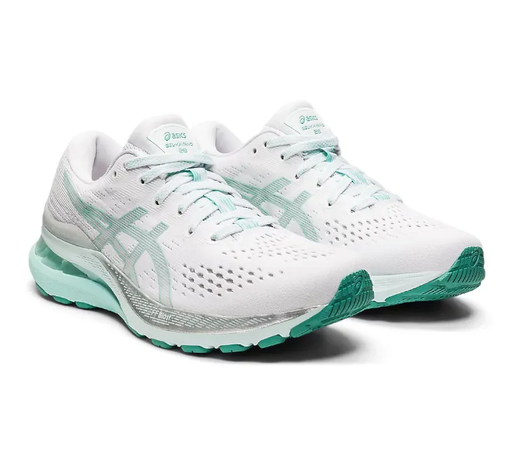 Foam Insert Breathable Support Women's Asics Gel Kayano 28 (White/Mint)