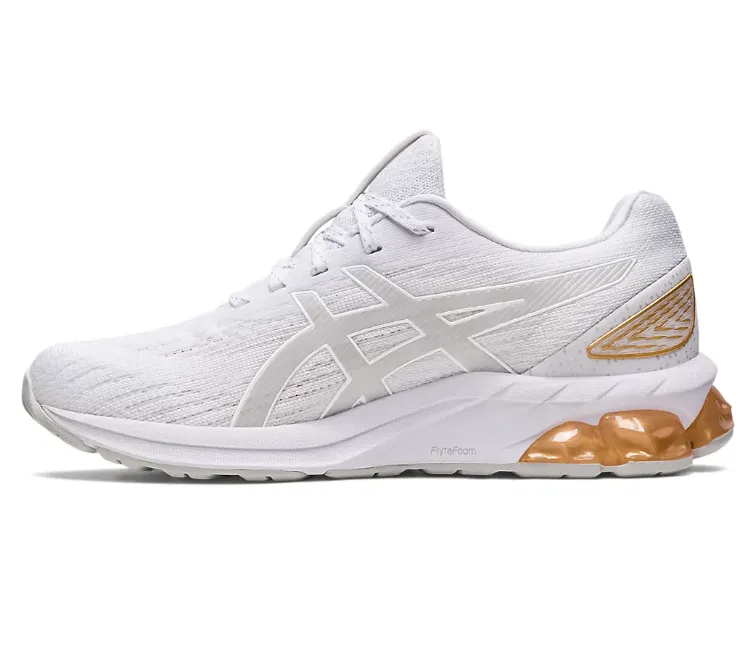Women's ASICS Gel-Quantum 180 7 (White/Champagne) Flexibility Support Slim Shape