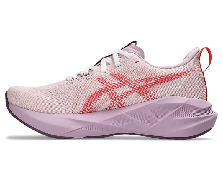Women's Asics Novablast 5 (White/Coral Reef) Gel Infused Heel Daily Performance