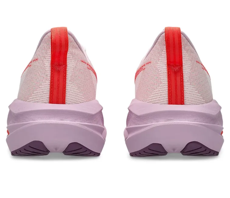 Women's Asics Novablast 5 (White/Coral Reef) Popular Model Recycled fabric