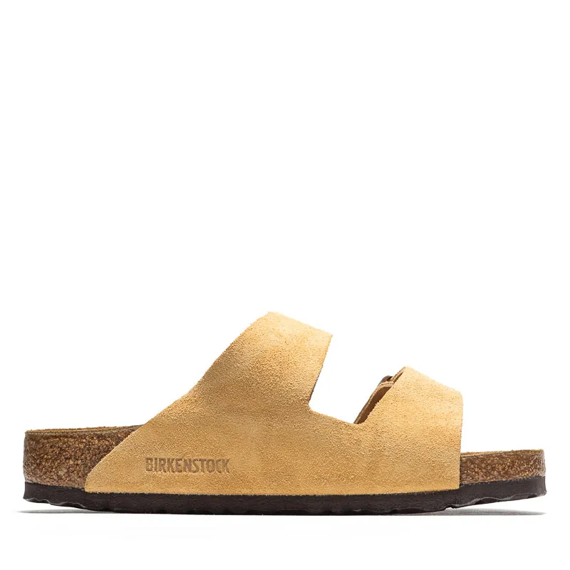 Women's Birkenstock Arizona Suede - Latte Cream Comfortable All Warm Feel