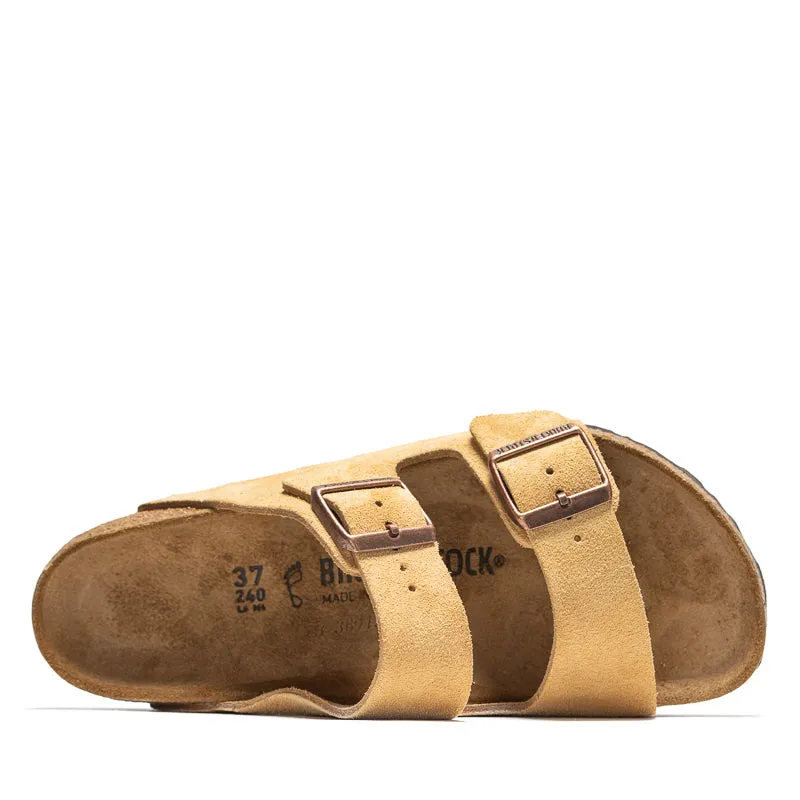 Women's Birkenstock Arizona Suede - Latte Cream Walk Flex Comfy Access