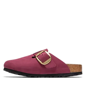 Versatile Travel Shoes Women's Birkenstock Boston Big Buckle Nubuck - Berry Crush