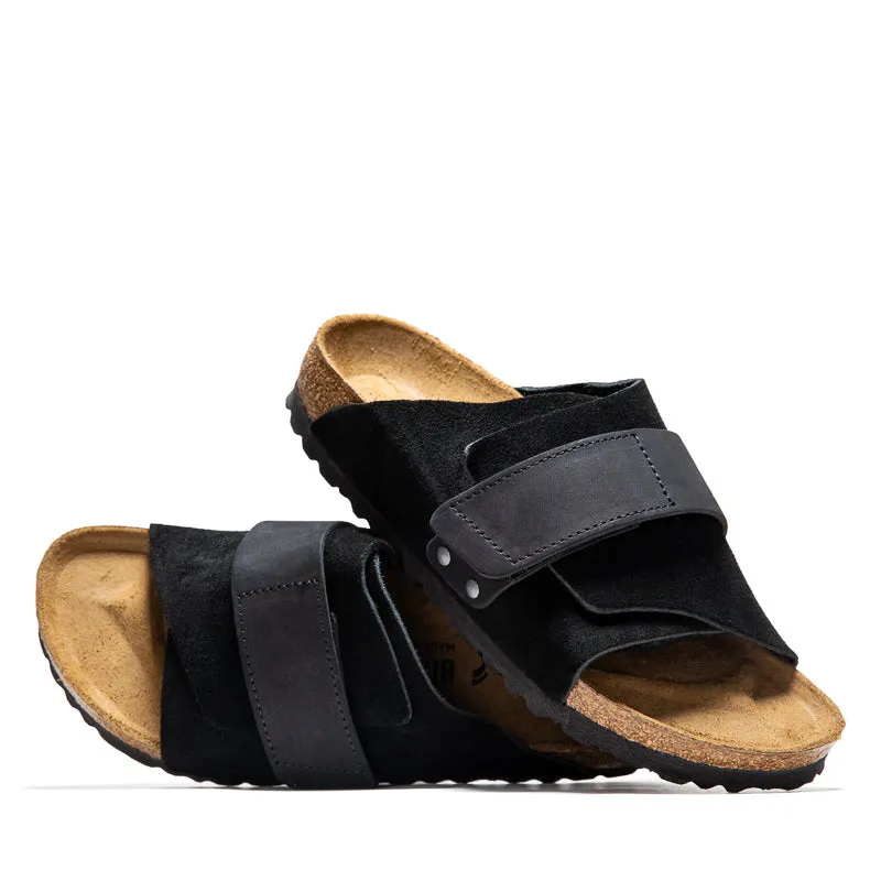 Women's Birkenstock Kyoto Suede - Black Quick Travel Everyday Look